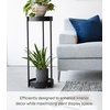 image:imageYAMAZAKI Home Tower 2Tier Planter Stand With Casters  Easy Transport amp Cleaning 28  SteelBlack