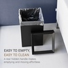 image:imageYAMAZAKI Home Trash Can  Short 14L Small Steel Trash Can with Rim Cover and Handle Square Metal Wastebasket for Bathroom Bedroom OfficeBlack