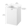 image:imageYAMAZAKI Home Trash Can  Short 14L Small Steel Trash Can with Rim Cover and Handle Square Metal Wastebasket for Bathroom Bedroom OfficeWhite