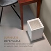 image:imageYAMAZAKI Home Trash Can  Short 14L Small Steel Trash Can with Rim Cover and Handle Square Metal Wastebasket for Bathroom Bedroom OfficeWhite