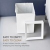 image:imageYAMAZAKI Home Trash Can  Short 14L Small Steel Trash Can with Rim Cover and Handle Square Metal Wastebasket for Bathroom Bedroom OfficeWhite