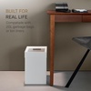 image:imageYAMAZAKI Home Trash Can  Short 14L Small Steel Trash Can with Rim Cover and Handle Square Metal Wastebasket for Bathroom Bedroom OfficeWhite