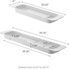 image:imageYamazaki Home Tower Expandable Bathtub Caddy  Bathroom Tray Table Holder 2  Abs Plastic White