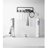 image:imageYamazaki Home Tower Self Adhesive Toothbrush Holder Caddy Wall Or Sink Mounted Electric Toothbrush Organizer  SteelBlack