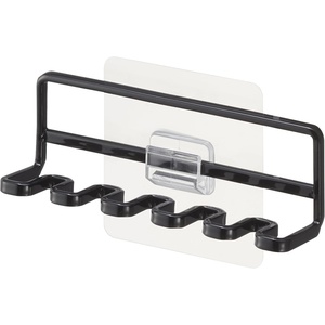 image:imageYamazaki Home Tower Self Adhesive Toothbrush Holder Caddy Wall Or Sink Mounted Electric Toothbrush Organizer  SteelBlack