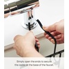 image:imageYAMAZAKI Home Tower FaucetHanging Sponge Caddy Kitchen Sink Dish Soap Bottle Brush Scrubber Organizer Holder Metal with Silicone Protection  SteelBlack