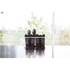 image:imageYamazaki Home Tower Pantry Canisters With Rack  Kitchen Container Storage Organizer  Double  Steel  Plastic  55 Cups 13 LitersBlack