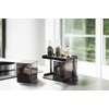 image:imageYamazaki Home Tower Pantry Canisters With Rack  Kitchen Container Storage Organizer  Double  Steel  Plastic  55 Cups 13 LitersBlack