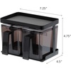image:imageYamazaki Home Tower Pantry Canisters With Rack  Kitchen Container Storage Organizer  Double  Steel  Plastic  55 Cups 13 LitersBlack