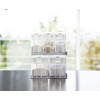 image:imageYamazaki Home Tower Pantry Canisters With Rack  Kitchen Container Storage Organizer  Double  Steel  Plastic  55 Cups 13 LitersWhite