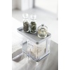 image:imageYamazaki Home Tower Pantry Canisters With Rack  Kitchen Container Storage Organizer  Double  Steel  Plastic  55 Cups 13 LitersWhite