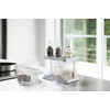 image:imageYamazaki Home Tower Pantry Canisters With Rack  Kitchen Container Storage Organizer  Double  Steel  Plastic  55 Cups 13 LitersWhite