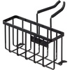 image:imageYAMAZAKI Home Tower FaucetHanging Sponge Caddy Kitchen Sink Dish Soap Bottle Brush Scrubber Organizer Holder Metal with Silicone Protection  SteelBlack