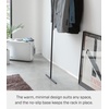 image:imageYAMAZAKI Home Leaning Slim Coat Hanger Clothes Rack Space Saving Steel One Size BlackBlack