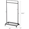 image:imageYAMAZAKI Home Smart Rolling Kids Clothes Coat Rack Stand 45  SteelBlack
