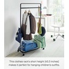 image:imageYAMAZAKI Home Smart Rolling Kids Clothes Coat Rack Stand 45  SteelBlack