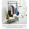 image:imageYAMAZAKI Home Smart Rolling Kids Clothes Coat Rack Stand 45  SteelBlack