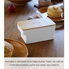 image:imageYAMAZAKI Home Tosca Butter Case Food Storage Container For Refrigerator Or Countertop With Handle And Sealed Lid  Plastic  Wood 
