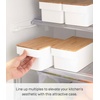 image:imageYAMAZAKI Home Tosca Butter Case Food Storage Container For Refrigerator Or Countertop With Handle And Sealed Lid  Plastic  Wood 