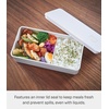 image:imageYAMAZAKI Home Tower VacuumSealing Bento Box MicrowaveSafe Leak Proof Wide Lunch Box Or Food Storage Container For Fridge Or Freezer  Rectangle  Polypropylene  500Ml
