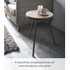 image:imageYamazaki Home Side Table Bedside or Coffee End Table For Living Room Or Bedroom Modern Small Circle Pedestal Night Table Steel  Wood Minimal Assembly Req Black Black 193911tcxBlack Black 193911tcx