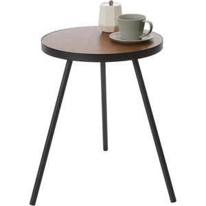 image:imageYamazaki Home Side Table Bedside or Coffee End Table For Living Room Or Bedroom Modern Small Circle Pedestal Night Table Steel  Wood Minimal Assembly Req Black Black 193911tcxBlack Black 193911tcx