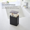 image:imageYAMAZAKI Home Cotton Swab Holder Qtip Dispenser  Pop Up One Hand Bathroom  Abs Plastic Black