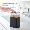 image:imageYAMAZAKI Home Cotton Swab Holder Qtip Dispenser  Pop Up One Hand Bathroom  Abs Plastic Black