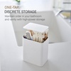 image:imageYAMAZAKI Home Cotton Swab Holder Qtip Dispenser  Pop Up One Hand Bathroom  Abs Plastic White