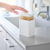 image:imageYAMAZAKI Home Cotton Swab Holder Qtip Dispenser  Pop Up One Hand Bathroom  Abs Plastic White