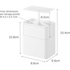 image:imageYAMAZAKI Home Cotton Swab Holder Qtip Dispenser  Pop Up One Hand Bathroom  Abs Plastic White