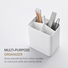 image:imageYAMAZAKI Home Cotton Swab Holder Qtip Dispenser  Pop Up One Hand Bathroom  Abs Plastic White