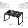 image:imageYamazaki Home Slow Feeder Ceramic Pet Bowl with Elevated Stand  Small Ceramic Bowl Set with AntiChoking Puzzle for Cats and Small Dogs Angled Design White  075 Cups 180 mlBlack