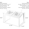 image:imageYamazaki Home Slow Feeder Ceramic Pet Bowl with Elevated Stand  Small Ceramic Bowl Set with AntiChoking Puzzle for Cats and Small Dogs Angled Design White  075 Cups 180 mlWhite