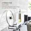 image:imageYamazaki Home SpaceSaving Frying Pan Stand and Pot Lid Holder WhiteBlack