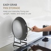 image:imageYamazaki Home SpaceSaving Frying Pan Stand and Pot Lid Holder WhiteBlack