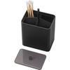 image:imageYAMAZAKI Home Cotton Swab Holder Qtip Dispenser  Pop Up One Hand Bathroom  Abs Plastic Black