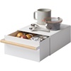 image:imageYAMAZAKI Home Countertop Rack with Storage Drawer Steel and Wood WhiteWhite