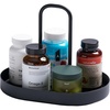 image:imageYAMAZAKI Home Vitamin and Supplement Organizer Tray with Handle WhiteBlack