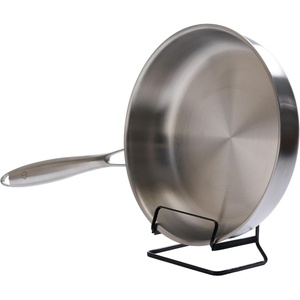 image:imageYamazaki Home SpaceSaving Frying Pan Stand and Pot Lid Holder WhiteBlack